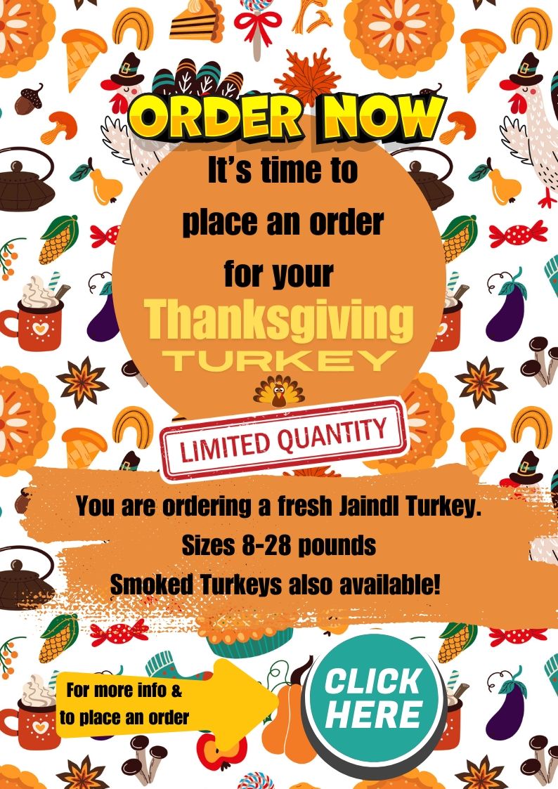 turkey sale back home butcher shop 11.11.24